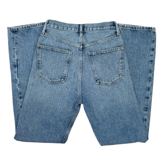 AGOLDE 90's Pinch Waist High Rise Straight Jeans in Navigate Size 24 Button Fly - Picture 12 of 16